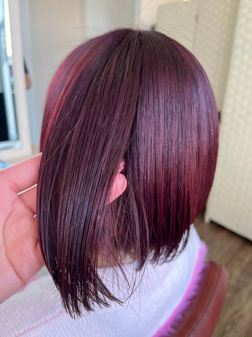 ショート カラー レッドカラー ボブ ヘアカラー トリートメント アトリエファゴ Noaのヘアスタイル