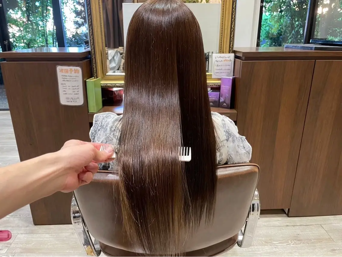 ロング 縮毛矯正 🫧ナチュラル矯正 /カラー🫧あやりのヘアスタイル
