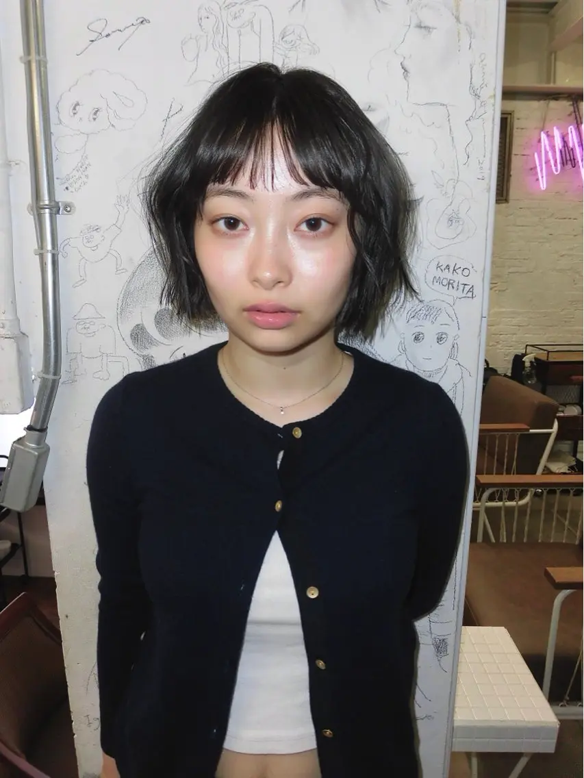 ショート ボブ カット 工藤 姫和のヘアスタイル
