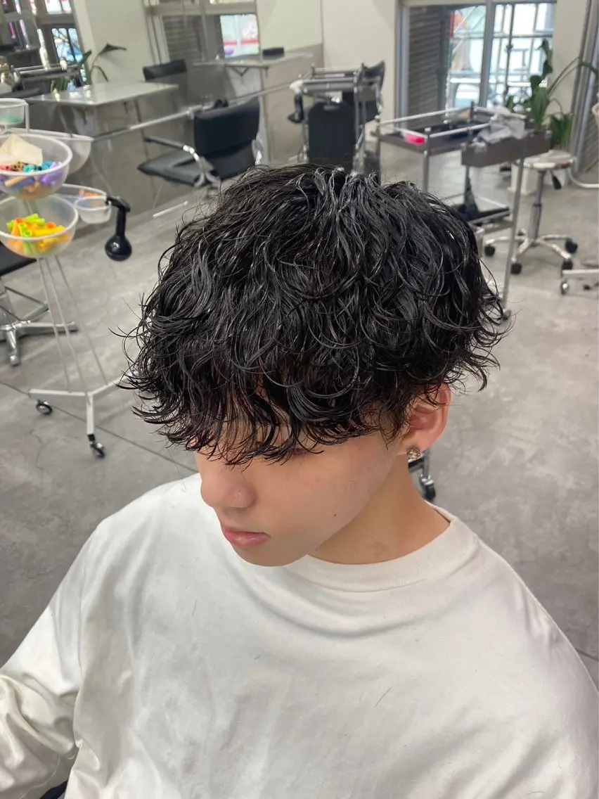 ショート カラー パーマ メンズ キッズ カット パーマ パーマ支持率No.1 ❤️🔥安成弾のヘアスタイル