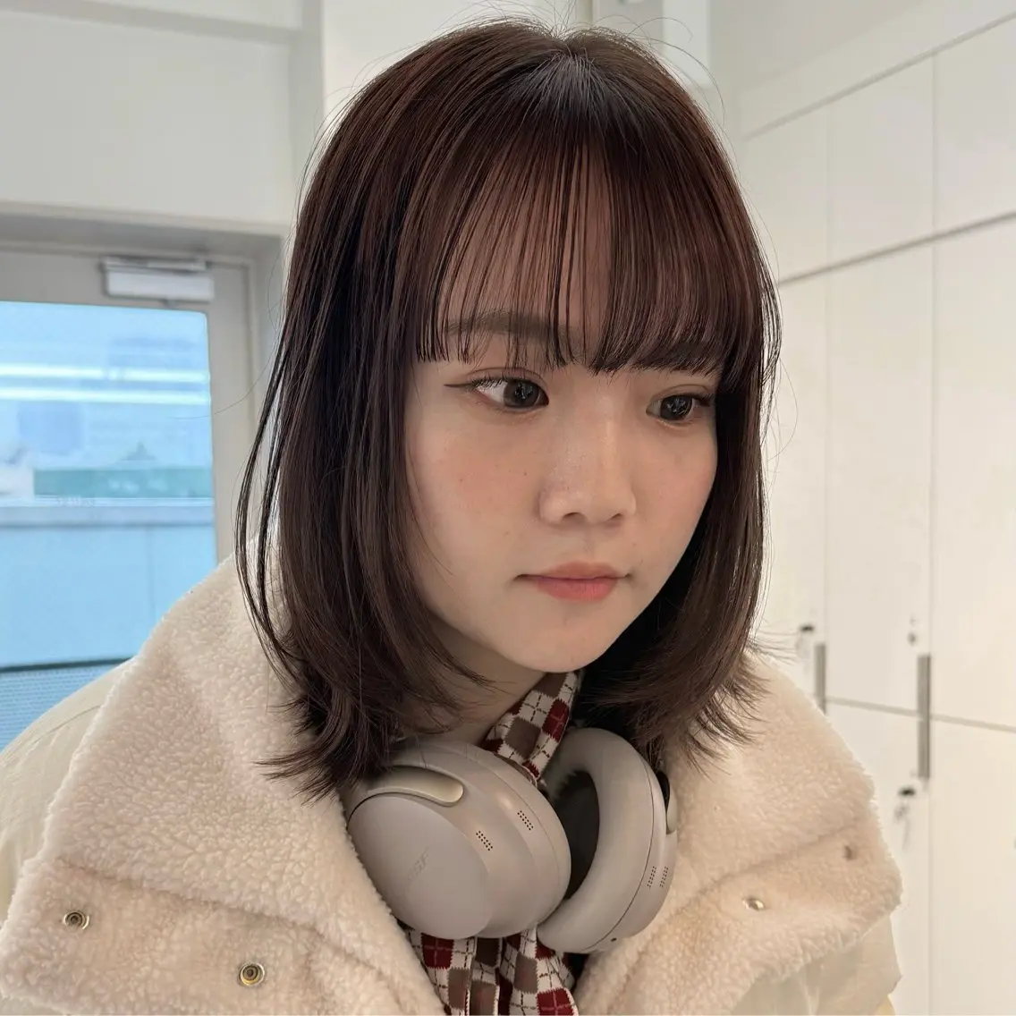 ミディアム ミディアムレイヤー レイヤーカット カット ヘアカラー トリートメント レイヤー/艶カラー /パーマ💚千琴のヘアスタイル