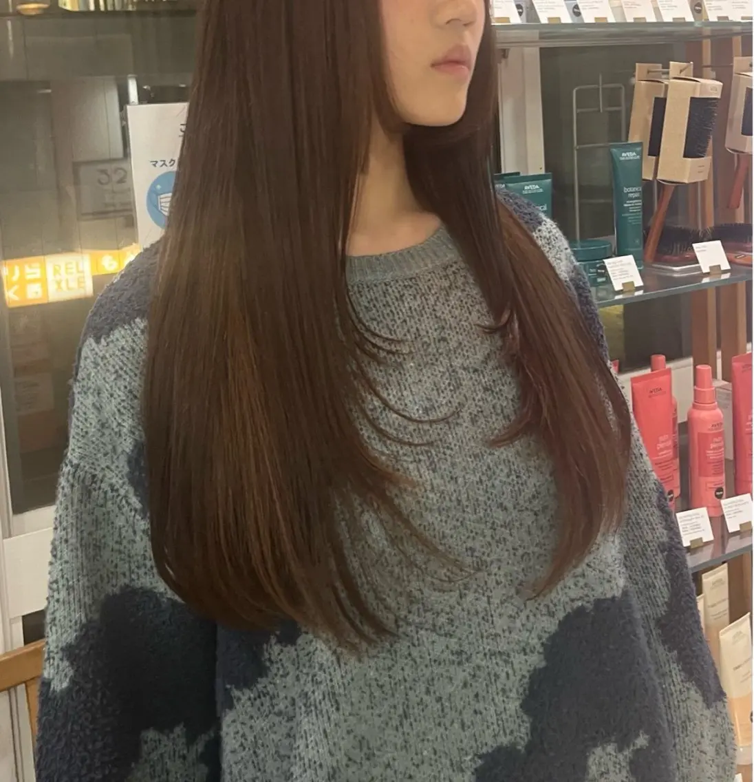 セミロング 顔まわりレイヤー 顔周りカット レイヤーカット カット トリートメント うる艶レイヤー/ 店長💎まな💎のヘアスタイル