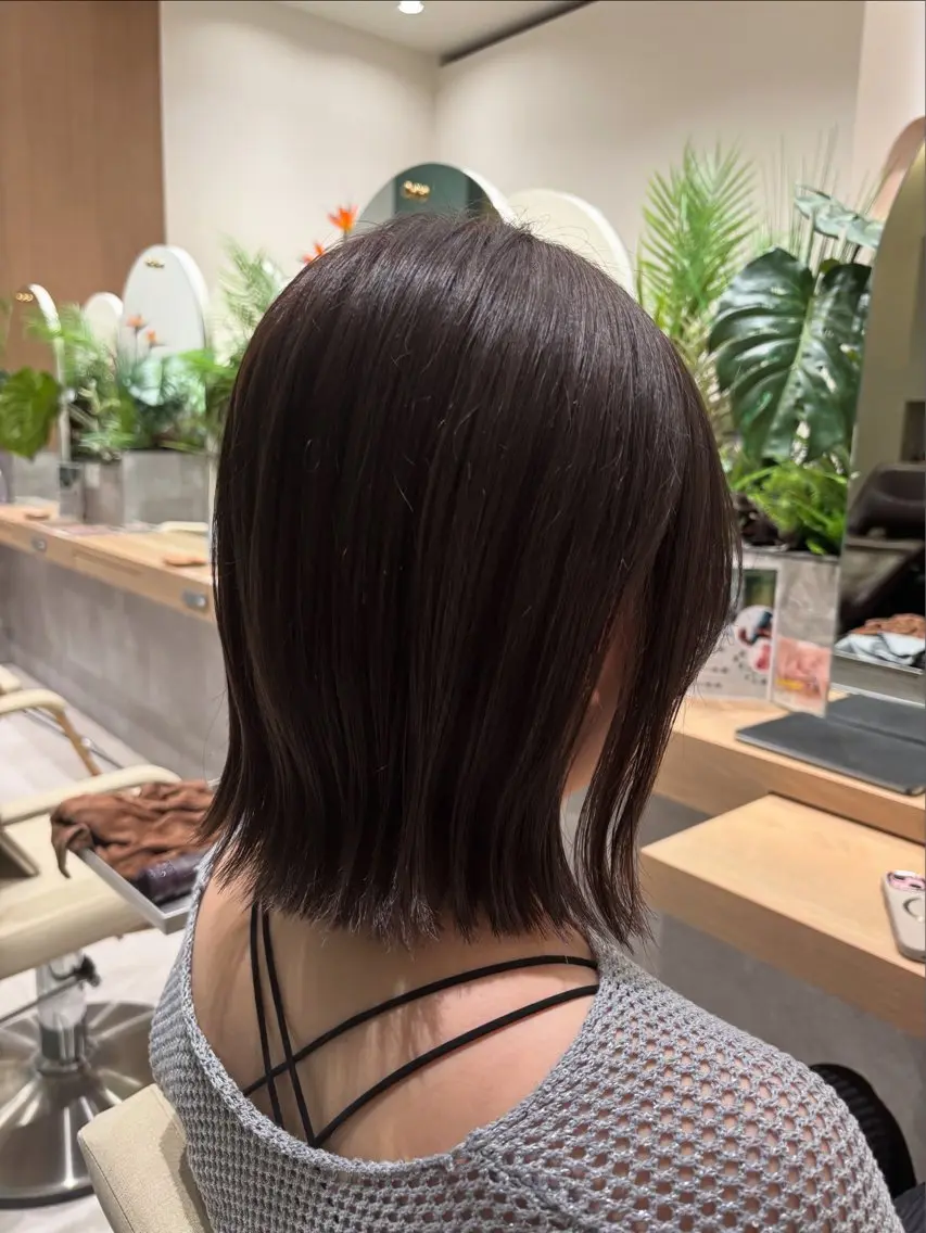 ミディアム ボブ くびれヘア カット りんたろう 凜太郎のヘアスタイル