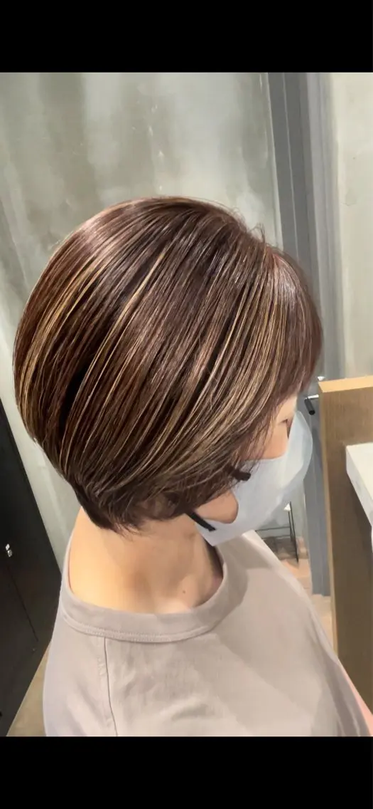 ショート カラー ハイライトカラー ハイライト (店長)大畑 圭祐のヘアスタイル