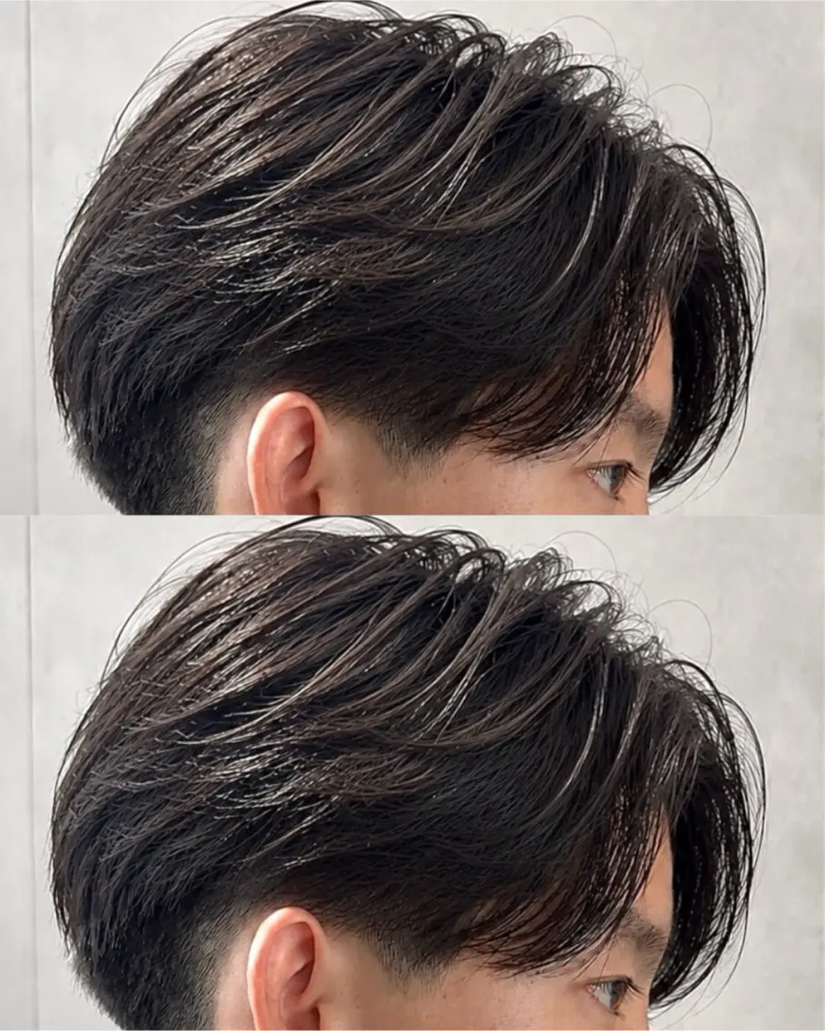 ショート パーマ メンズ メンズパーマ ニュアンスパーマ カット パーマ メンズパーマ/ 福山駅前/安部真弘のヘアスタイル