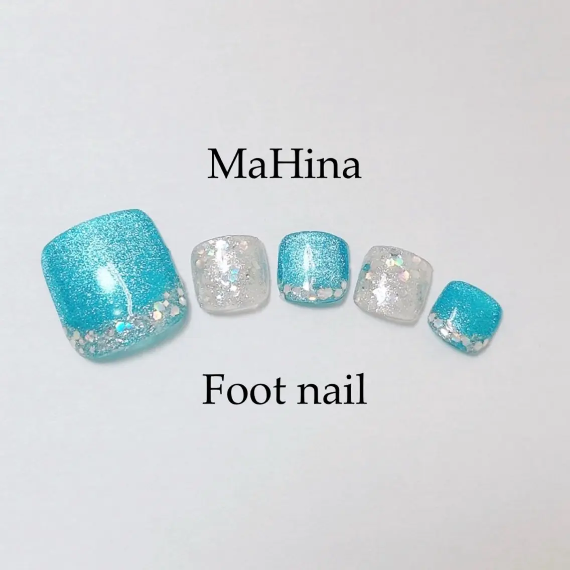 ネイル フットネイル ジェルネイル キラキラネイル ラメ(グリッター) マグネットネイル フットネイル Le Vernis MaHina・まひなのネイルデザイン