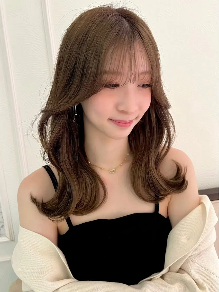 ロング カット ヘアカラー トリートメント 仙台Ｉ韓国レイヤー Ｉ髪質改善Ｉ伊藤拓海のヘアスタイル