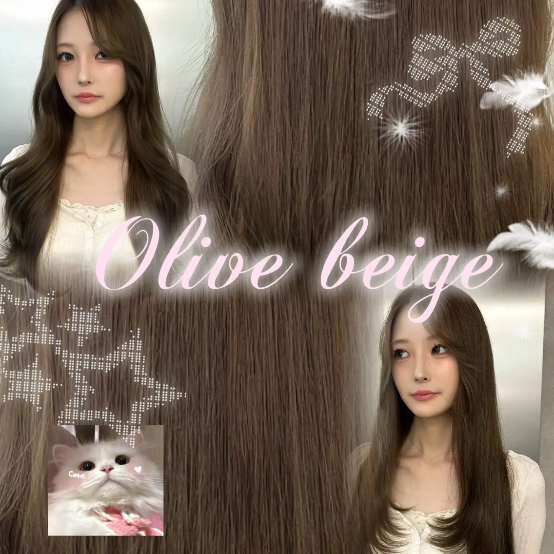 カラー ベージュカラー オリーブベージュ カット ヘアカラー レイヤー/トレンド カラー/yuukaのヘアスタイル