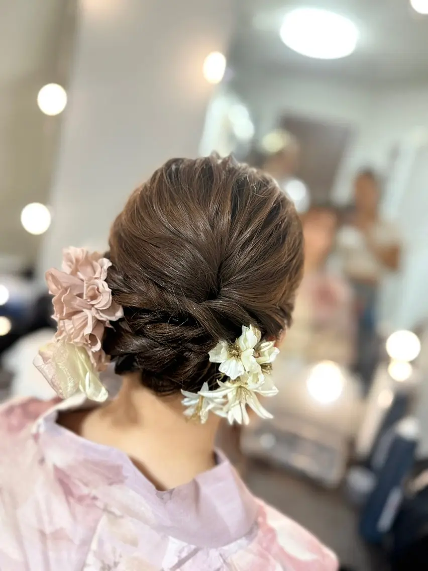 ヘアアレンジ 結婚式・ブライダル 浴衣 ヘアセット Reika   eyelashのマツエク・マツパデザイン