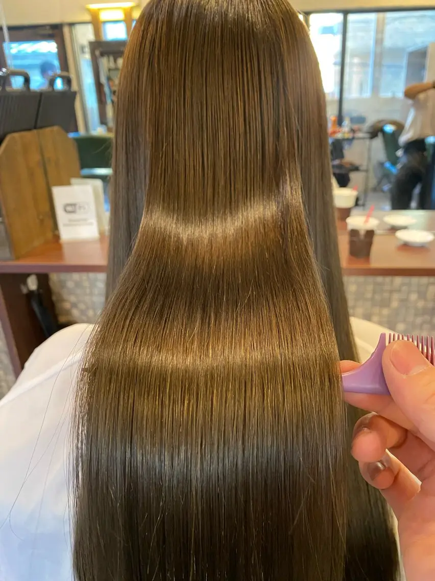 ロング カラー 透明感カラー くせ毛 髪質改善 縮毛矯正 カット ヘアカラー 縮毛矯正 トリートメント 髪質改善/縮毛矯正 専門　代官山/恵比寿のヘアスタイル