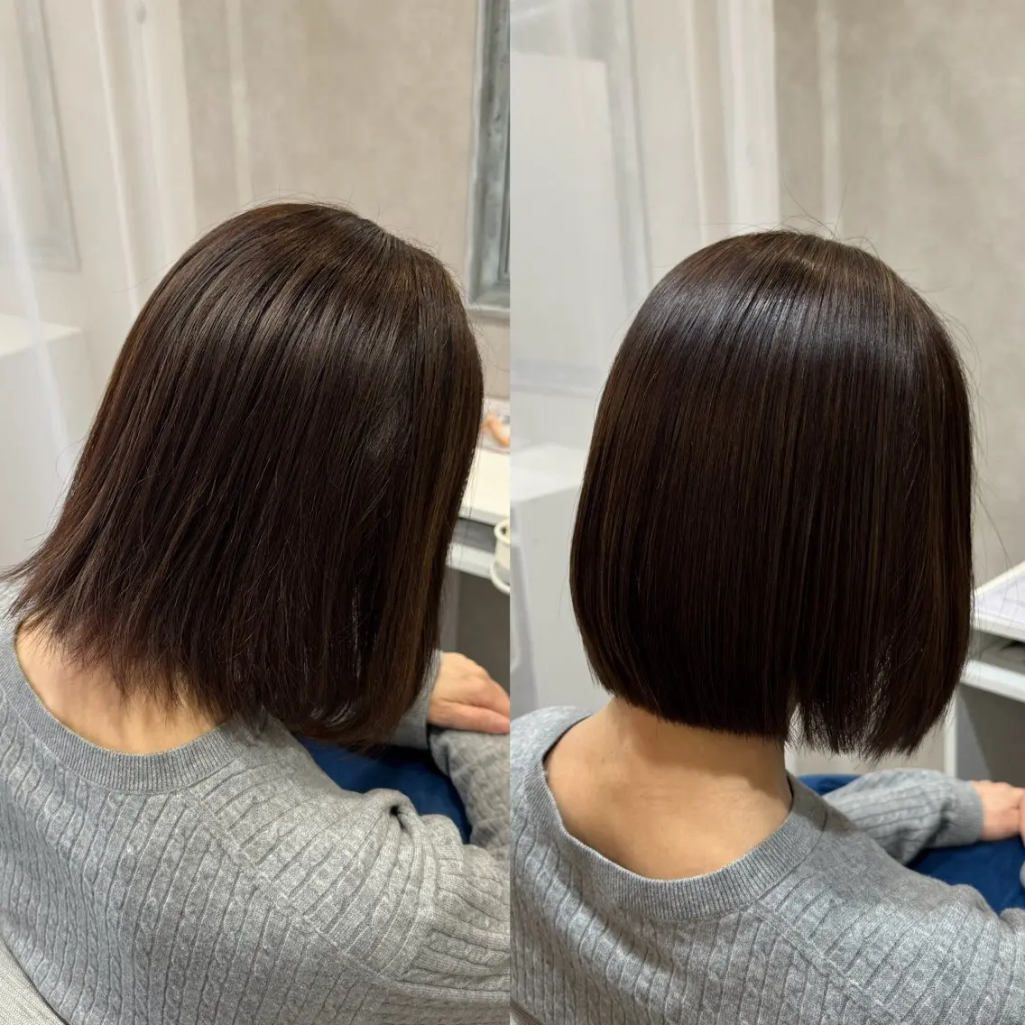ショート 髪質改善 カット 縮毛矯正 トリートメント 艶髪/白髪ぼかし ヘッドスパ/大野結菜のヘアスタイル