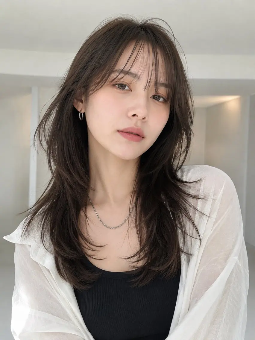 ミディアム カラー アディクシーカラー アッシュ 透明感カラー レイヤーカット カット ヘアカラー トリートメント 田村和範/似合わせ カラー/髪質改善のヘアスタイル