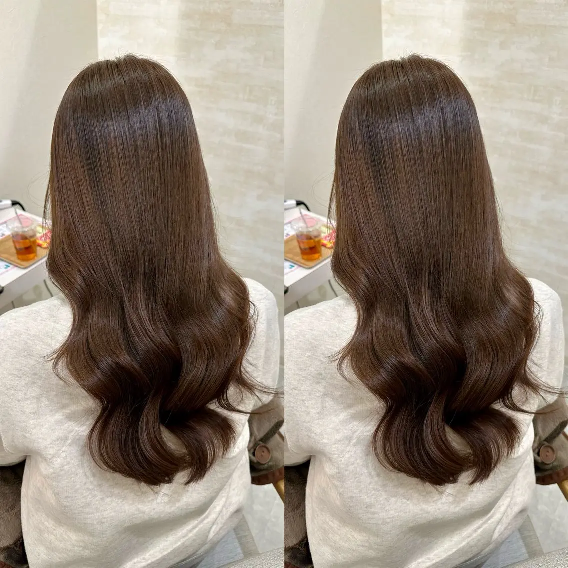 セミロング ヘアカラー トリートメント 髪質改善&ヘアケア 永山若奈のヘアスタイル