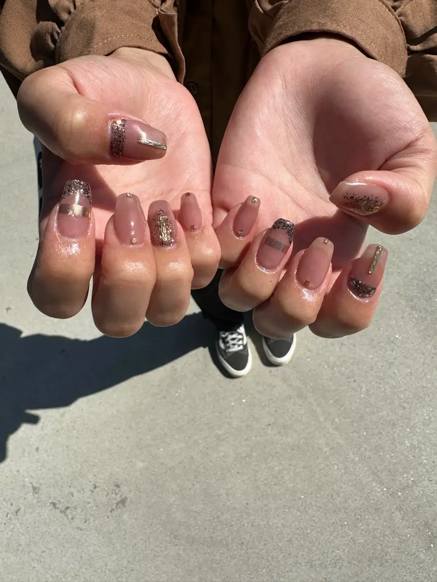 ネイル フットネイル ニュアンスネイル オフィスネイル シンプルネイル nailroom Anmie.のネイルデザイン