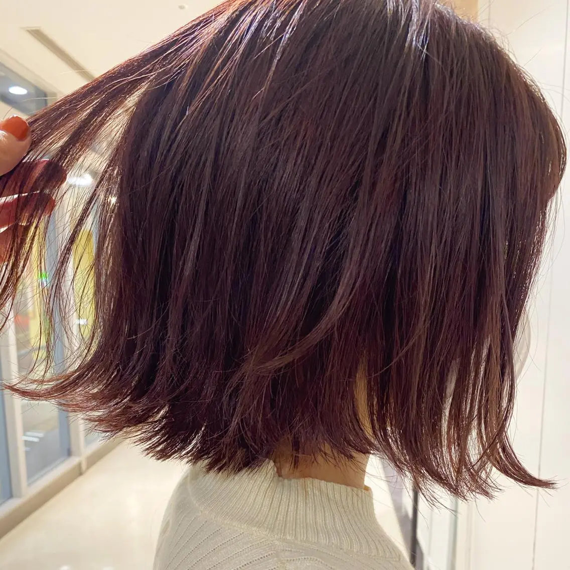ショート カラー ブラウンカラー ピンクカラー ピンクブラウン ボブ/salut町田 🧡kanaのヘアスタイル