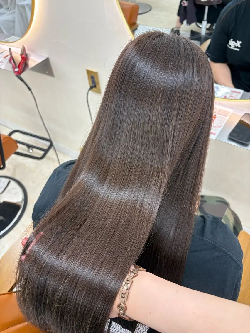 ロング カラー ベージュカラー ミント ミントベージュ オレンジ カット ヘアカラー トリートメント ヘッドスパ ぴんく髪の美容師🎀 🖤ゆうなのヘアスタイル