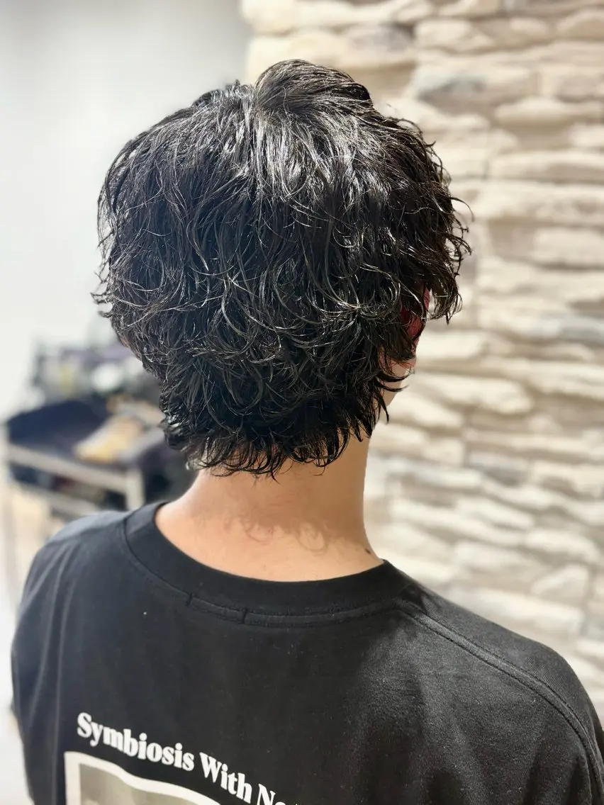 ショート パーマ 鵜飼未玖 カラー/セットのヘアスタイル