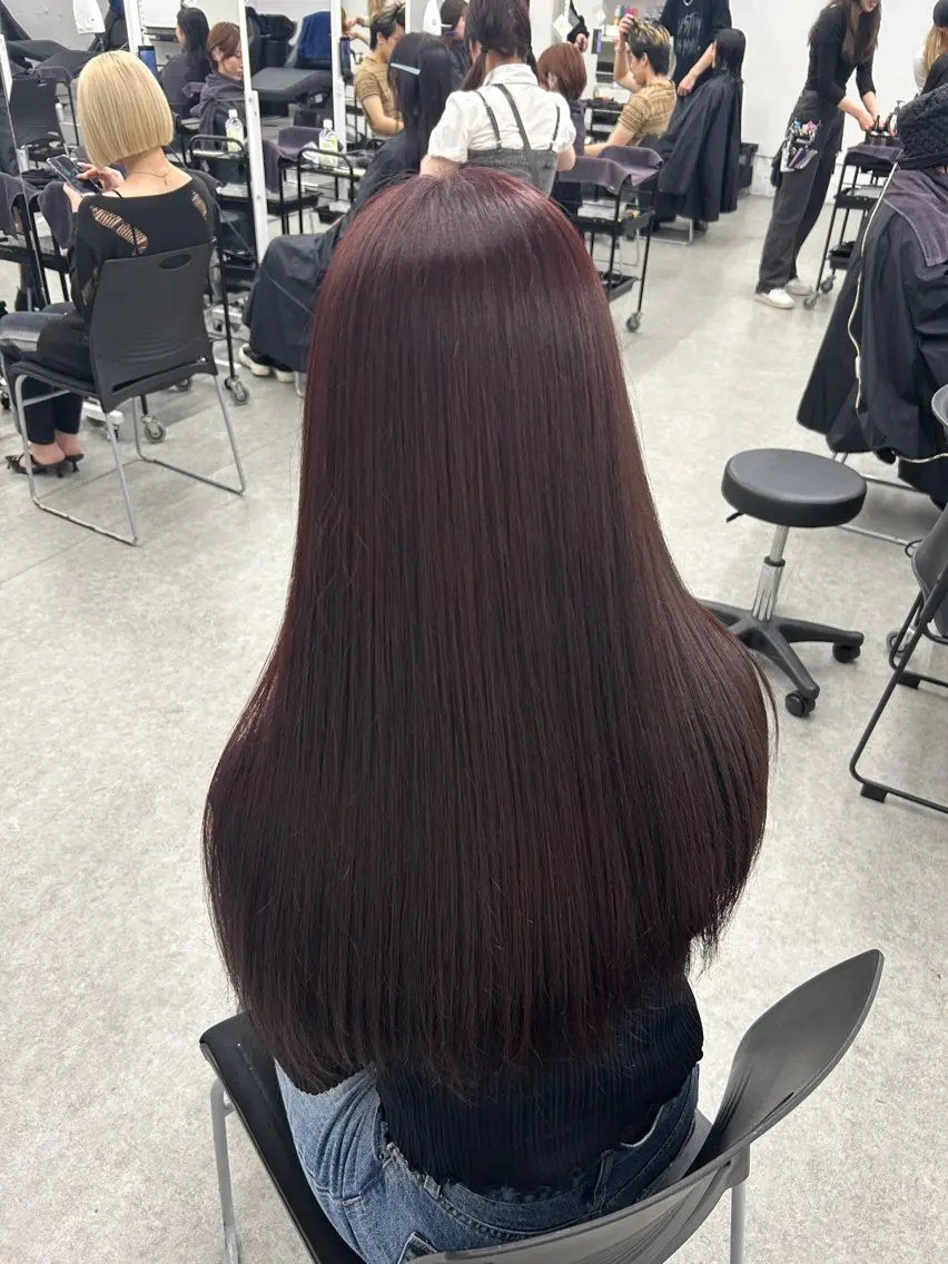 ロング カット 縮毛矯正 艶カラー美髪縮毛矯正 /髪質改善✨️ユウキのヘアスタイル