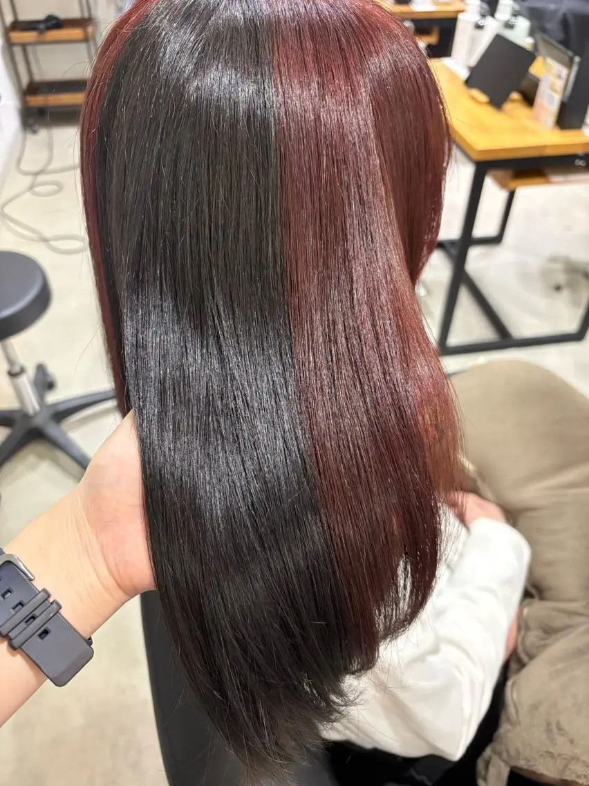 カラー ブリーチ ブリーチなしカラー ツートーンカラー ヘアカラー anB Bのヘアスタイル