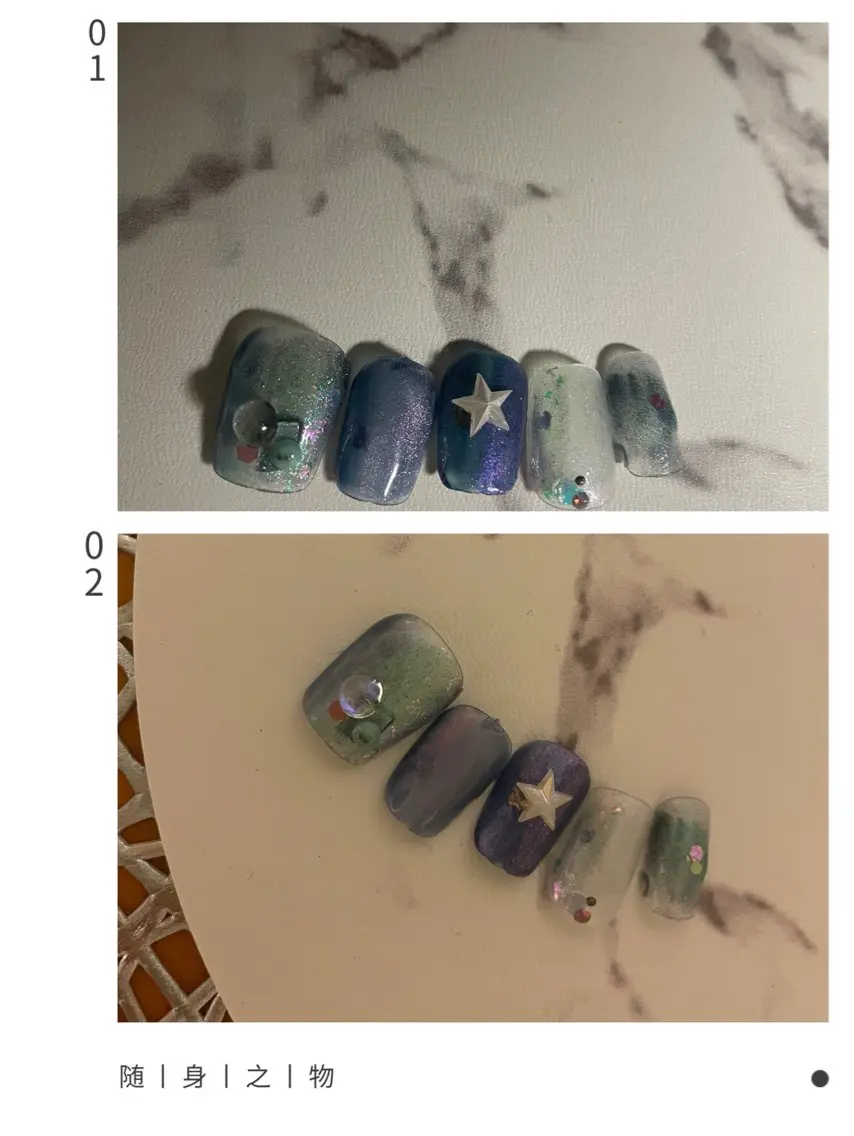 ネイル ブルー フットネイル マグネットネイル パープル NAIL★M 真紀のネイルデザイン