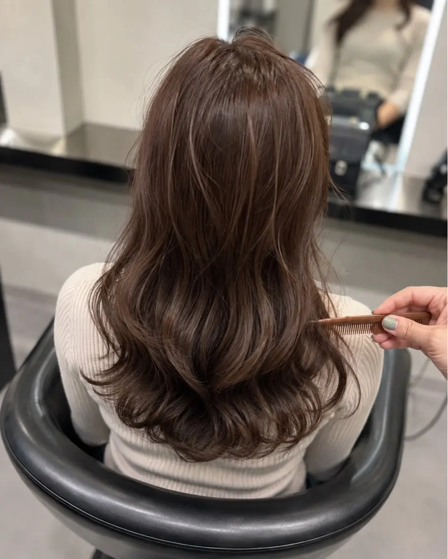 ミディアム カラー ブラウンカラー 🌈ウルトワ水素 髪質改善naru🌈のヘアスタイル