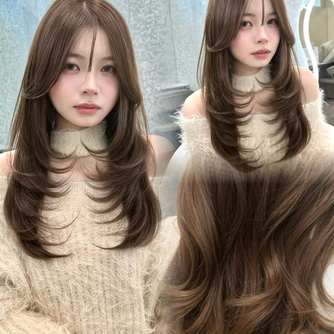 平日限定❣️【高発色&透明感カラーにしたい方おすすめ‼️】🌈ブリーチなしWカラー🌈+カット✨️1step TRの写真