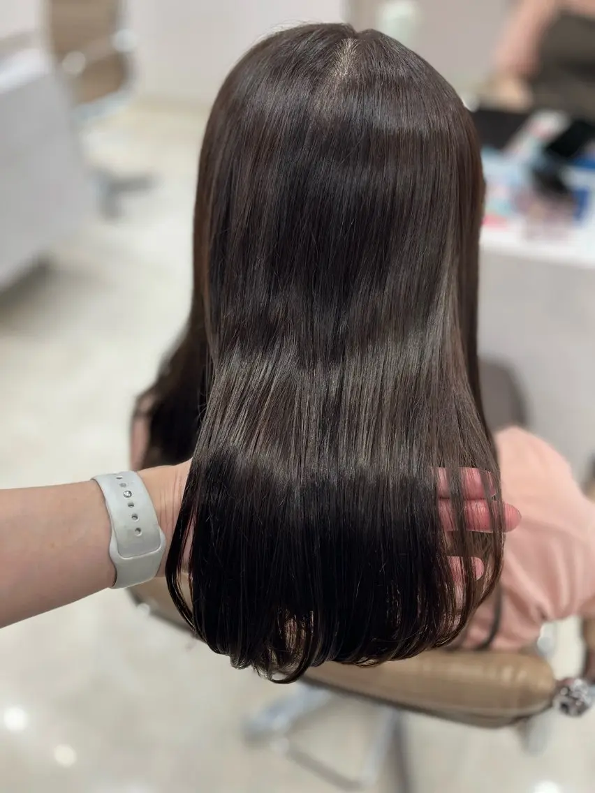 ミディアム カラー ブラウンカラー ラベンダーカラー ラベンダーブラウン カット ヘアカラー トリートメント 🫧ぷる艶カラー🫧 Yuubi🦩のヘアスタイル