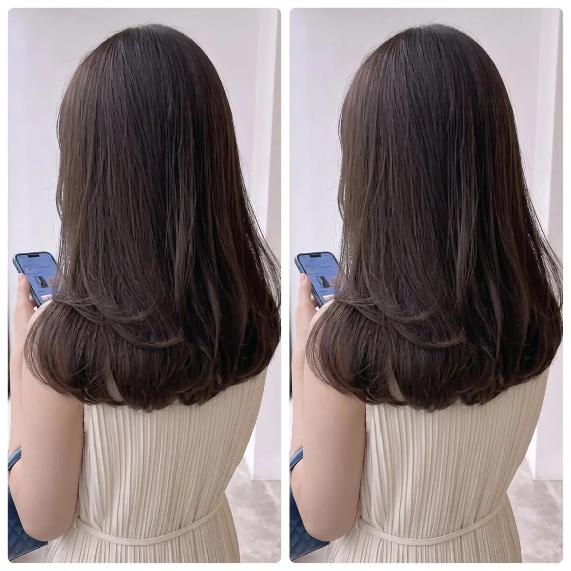 セミロング ✨顔周りで垢抜け🦋 韓国レイヤー✨北千住のヘアスタイル