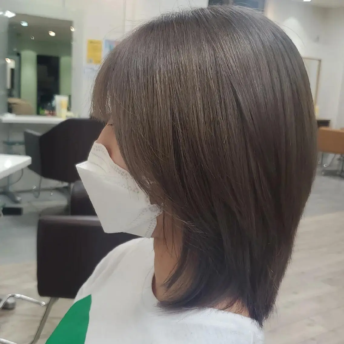 ミディアム 髪質改善/白髪ぼかし SHIONのヘアスタイル