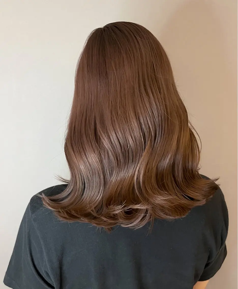 ミディアム カラー カット ヘアカラー トリートメント Grow by NYNY 坂本 理輝のヘアスタイル