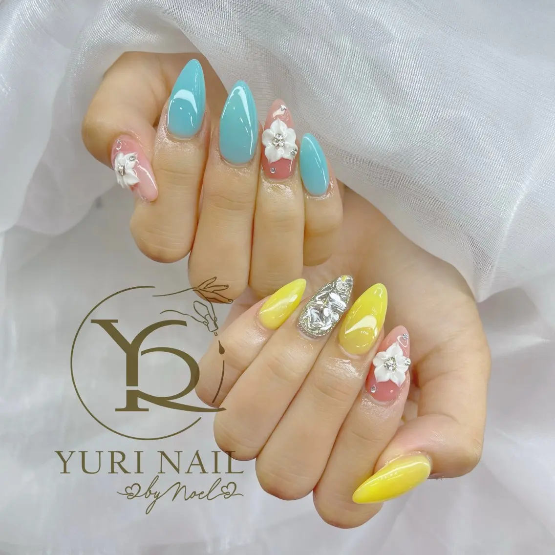 ネイル チークネイル フットネイル フレンチネイル グラデーション キラキラネイル ハンドネイル フットネイル ハンドケア YURI Nail Funabashiのネイルデザイン