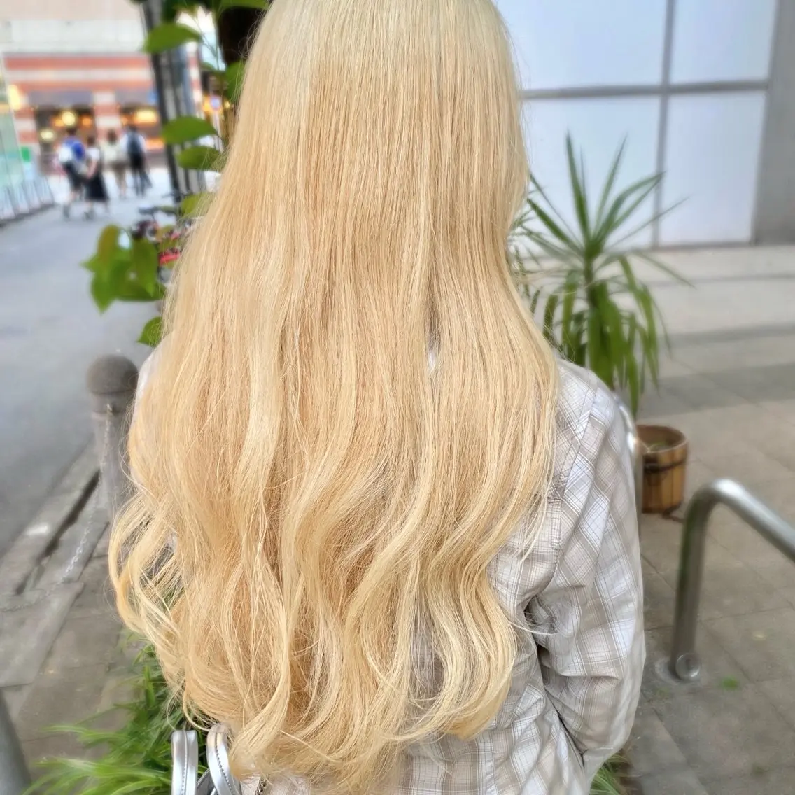 ロング カラー ブリーチ ブロンド ハイトーンカラー カット ヘアカラー トリートメント ハッシュカット/艶感 カラー/ユウキ✨のヘアスタイル