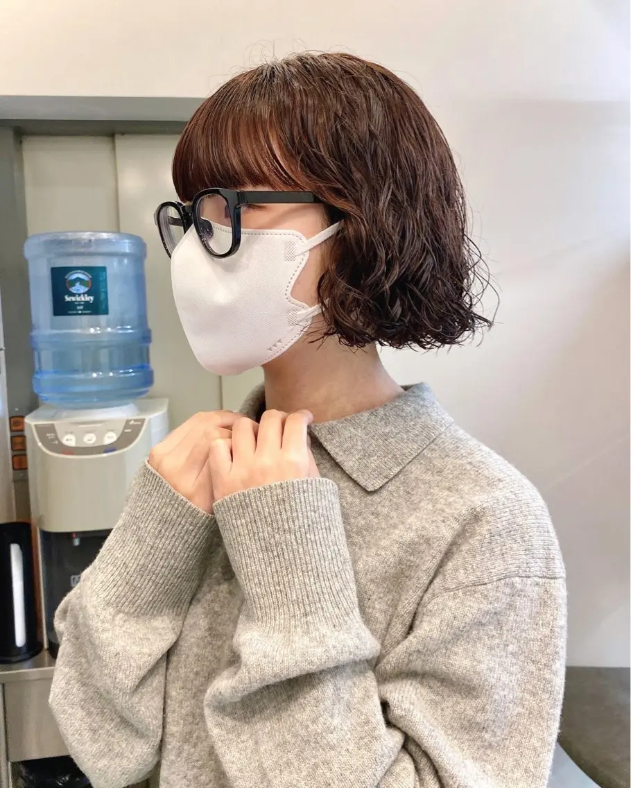 ショート パーマ ボブ カット パーマ ヒカル/ミディアム パーマ/ロングパーマのヘアスタイル