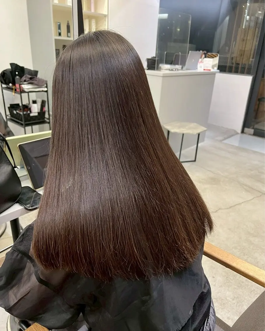 ロング パーマ 縮毛矯正 ハイトーンカラー が絶対可愛い✨泰聖✨のヘアスタイル