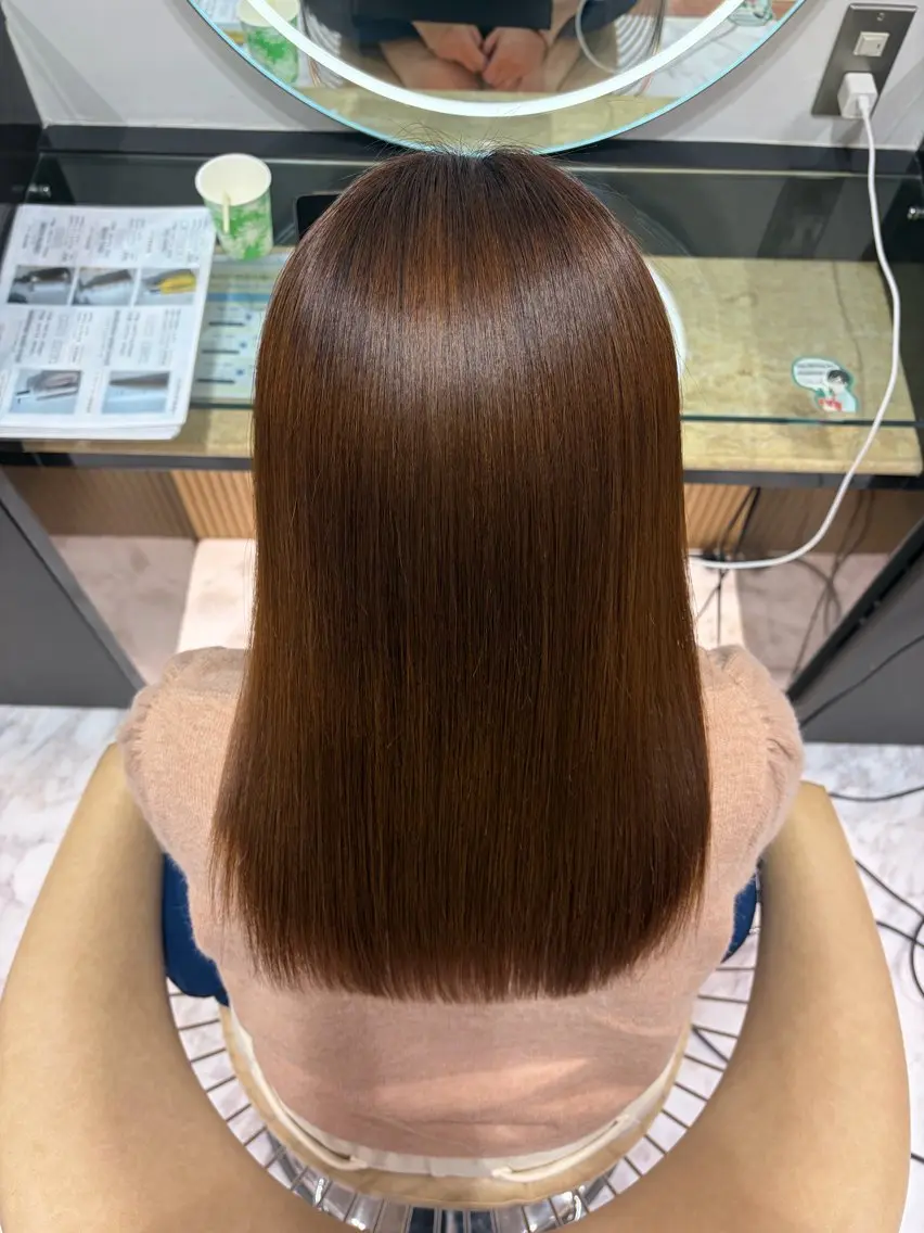 ミディアム パーマ ヘアアレンジ 縮毛矯正 トリートメント ヘアセット 髪質改善/艶髪 /SARA💕のヘアスタイル