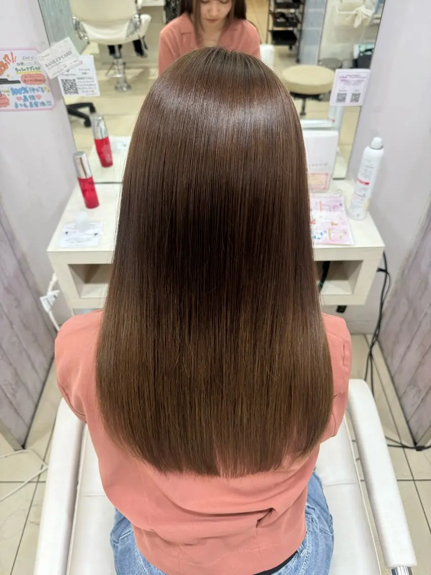 ミディアム カット ヘアカラー トリートメント 【髪質改善カラー】 あむ·. ⟡ 🖤のヘアスタイル