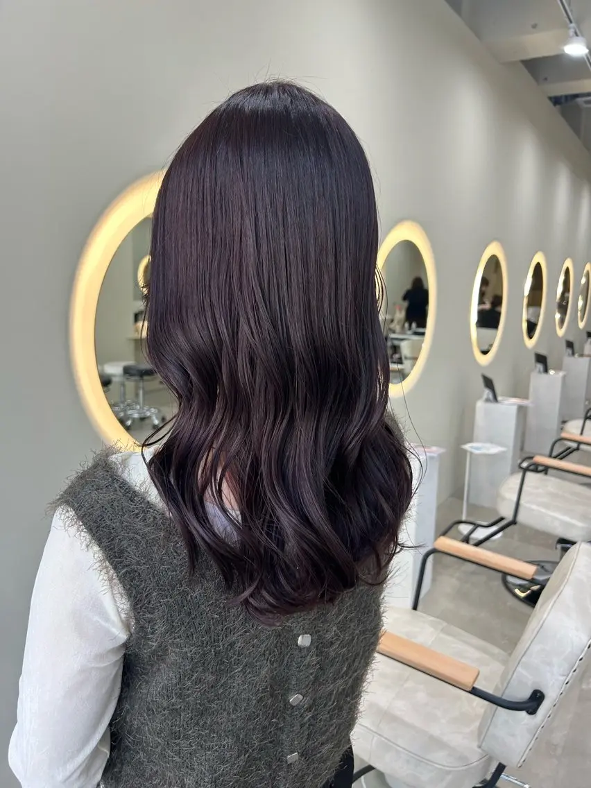 ロング カット ヘアカラー トリートメント 透明感カラー レイヤー/むつきのヘアスタイル