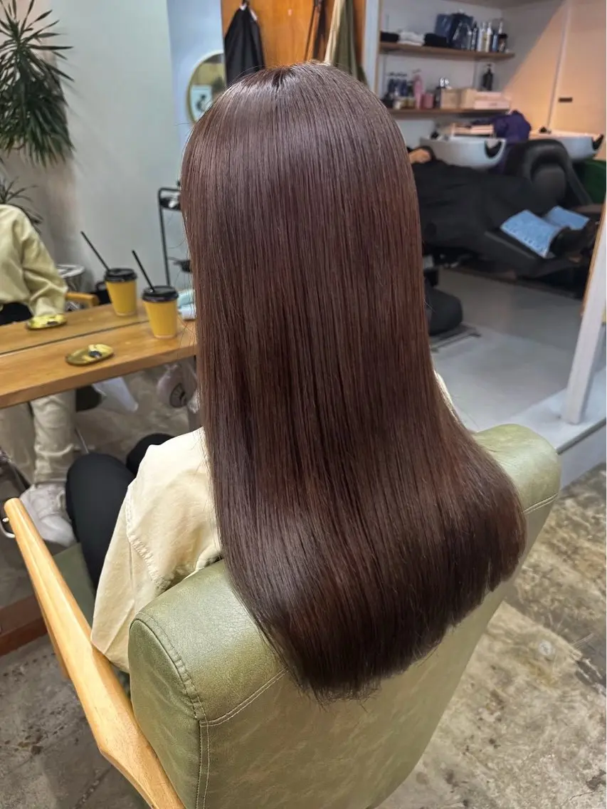 ロング カラー カット ヘアカラー トリートメント まさと/ヘーゼルベー ジュ/レイヤーカットのヘアスタイル