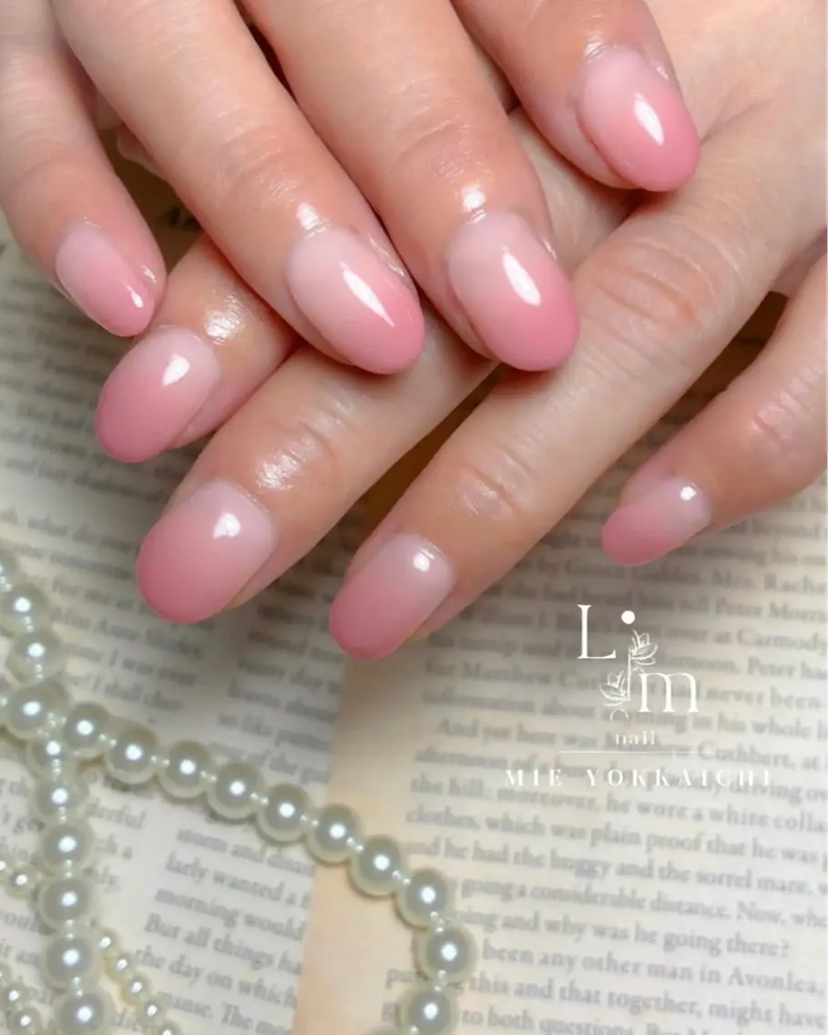 ネイル グラデーション オフィスネイル ショートネイル シンプルネイル Li.m nail リム ネイルのネイルデザイン