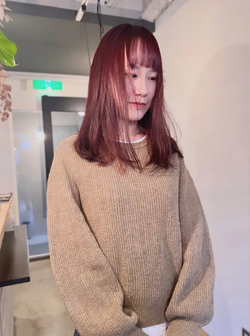 セミロング カラー ノサカ ミワコのヘアスタイル