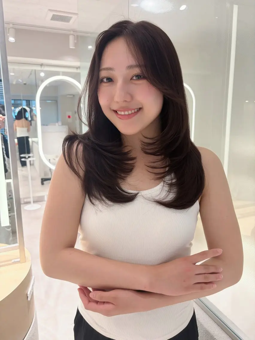 ミディアム ami omochaのヘアスタイル