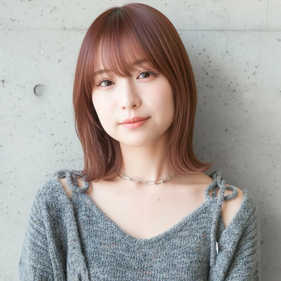 ミディアム カット ヘアカラー ショート〜ミディアム 喜多司のヘアスタイル