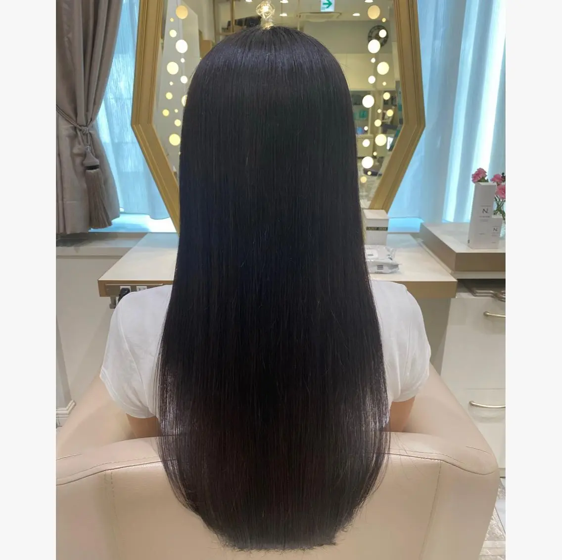 ロング カラー パーマ カット 縮毛矯正 トリートメント 💙美髪救世主💙 関華蓮のヘアスタイル