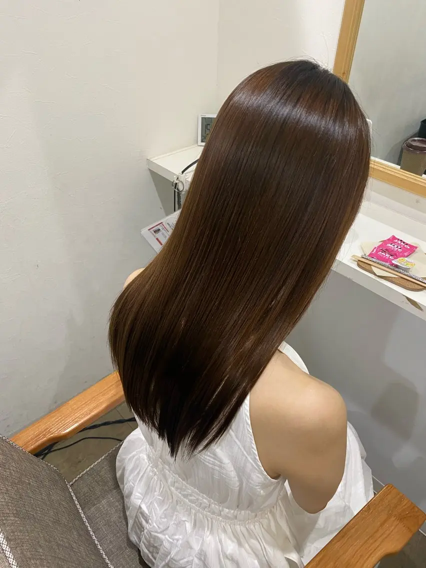 ロング カット 縮毛矯正 髪質改善サロン 梅田/ヨナミネのヘアスタイル