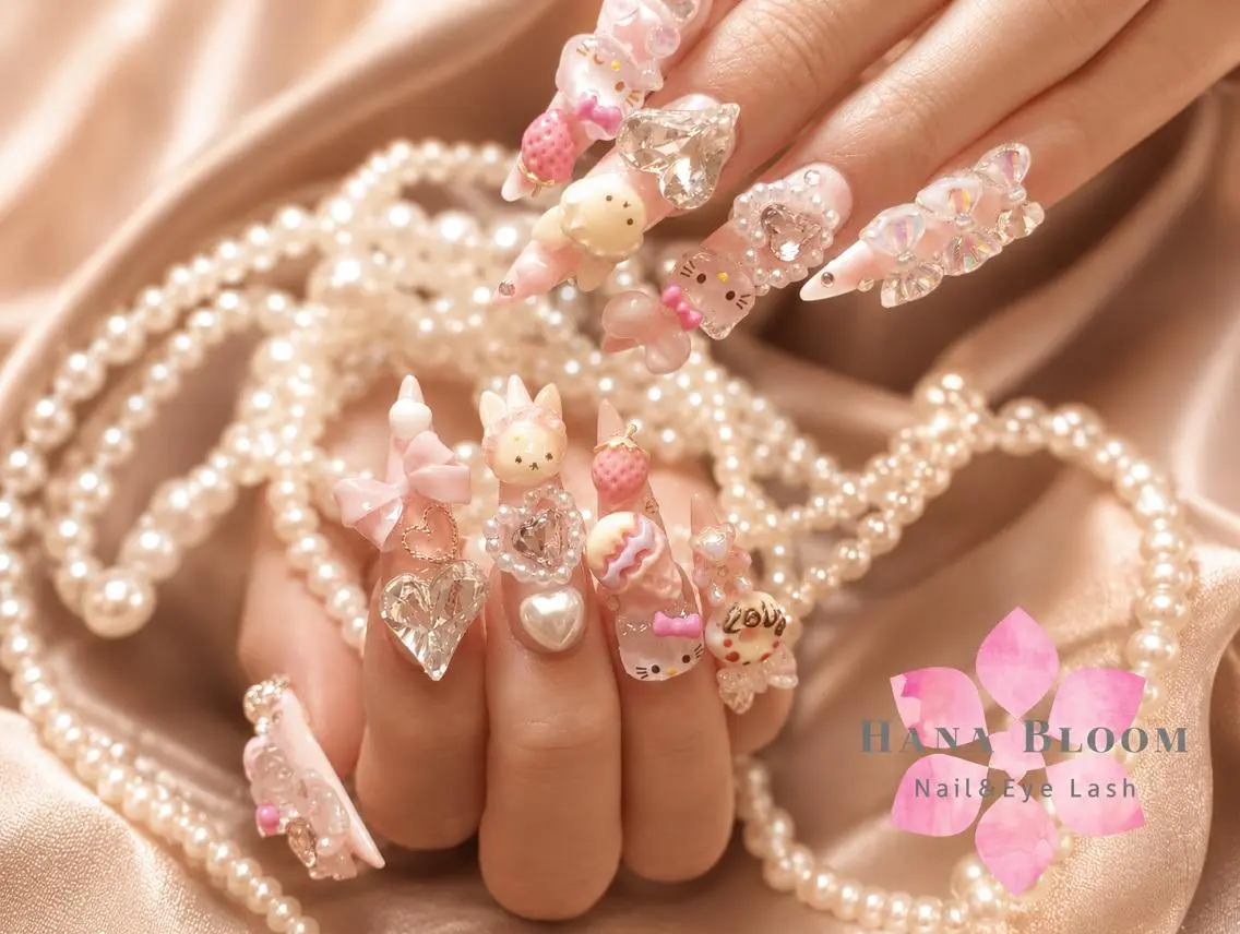 ネイル 長さ出し フットネイル 韓国ネイル マグネットネイル 持ち込み ハンドネイル ハンドケア Hana Bloom Nail 渋谷道玄坂のネイルデザイン