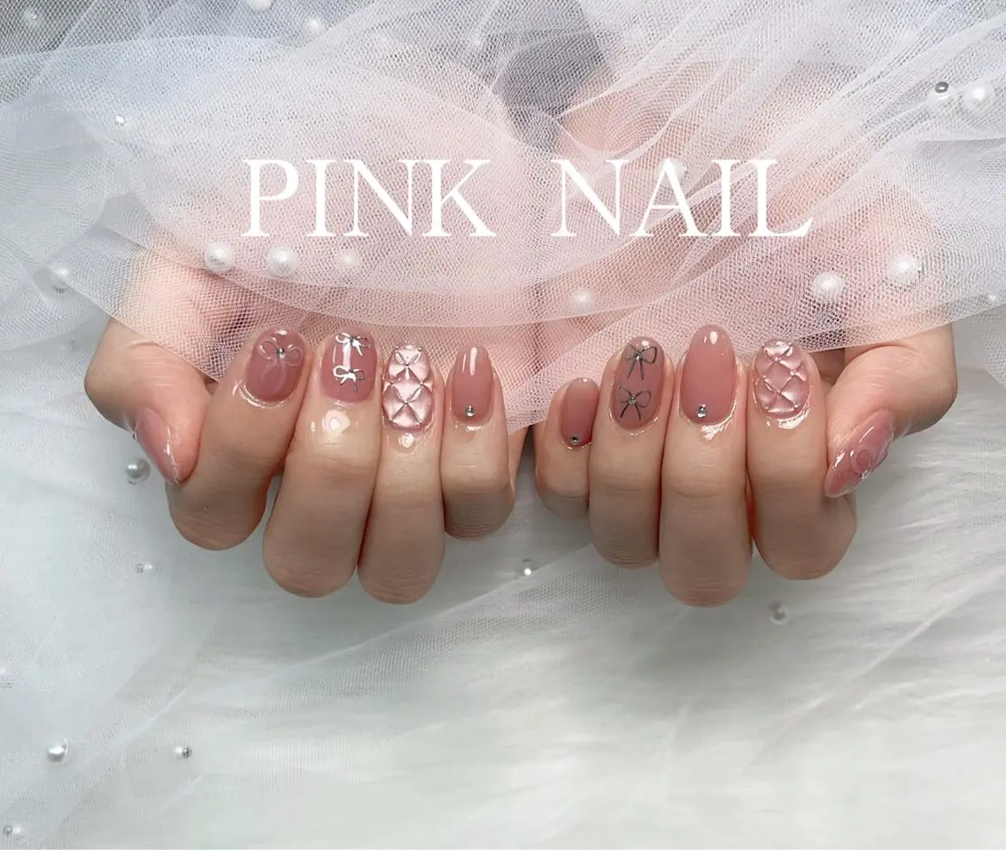 ネイル ハンドネイル pink nailのその他イメージ