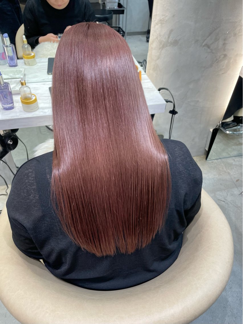 ロング カット ヘアカラー トリートメント 本田 奈穂美のヘアスタイル