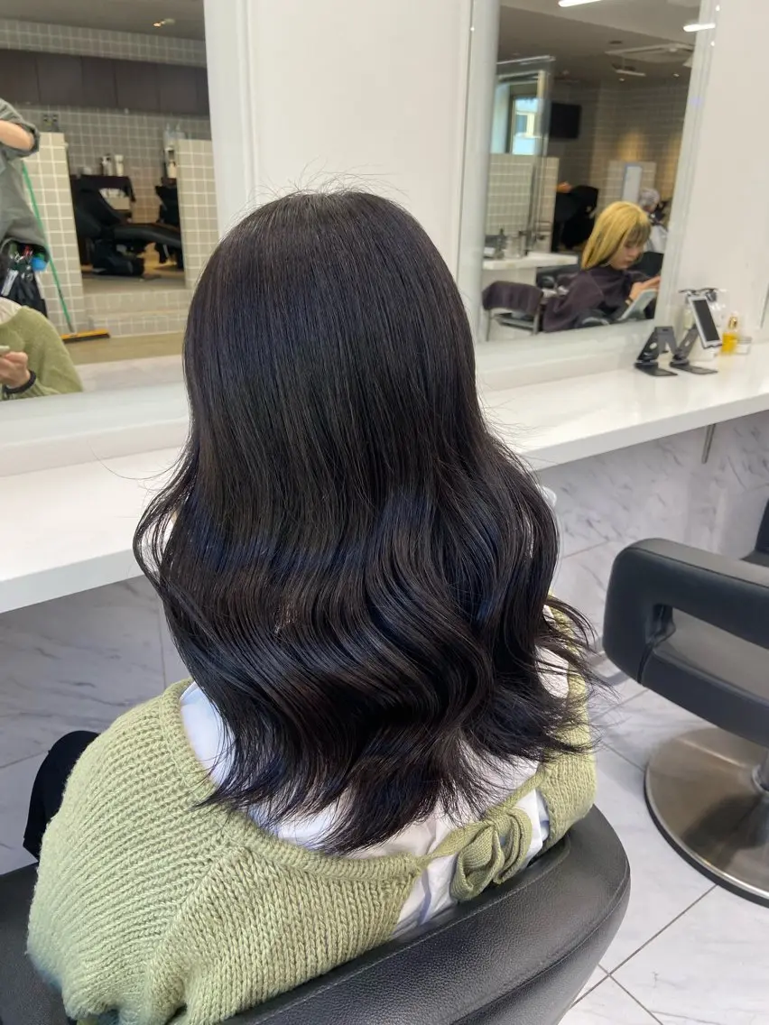 セミロング カラー ヘアアレンジ Over hair_ misakiのヘアスタイル