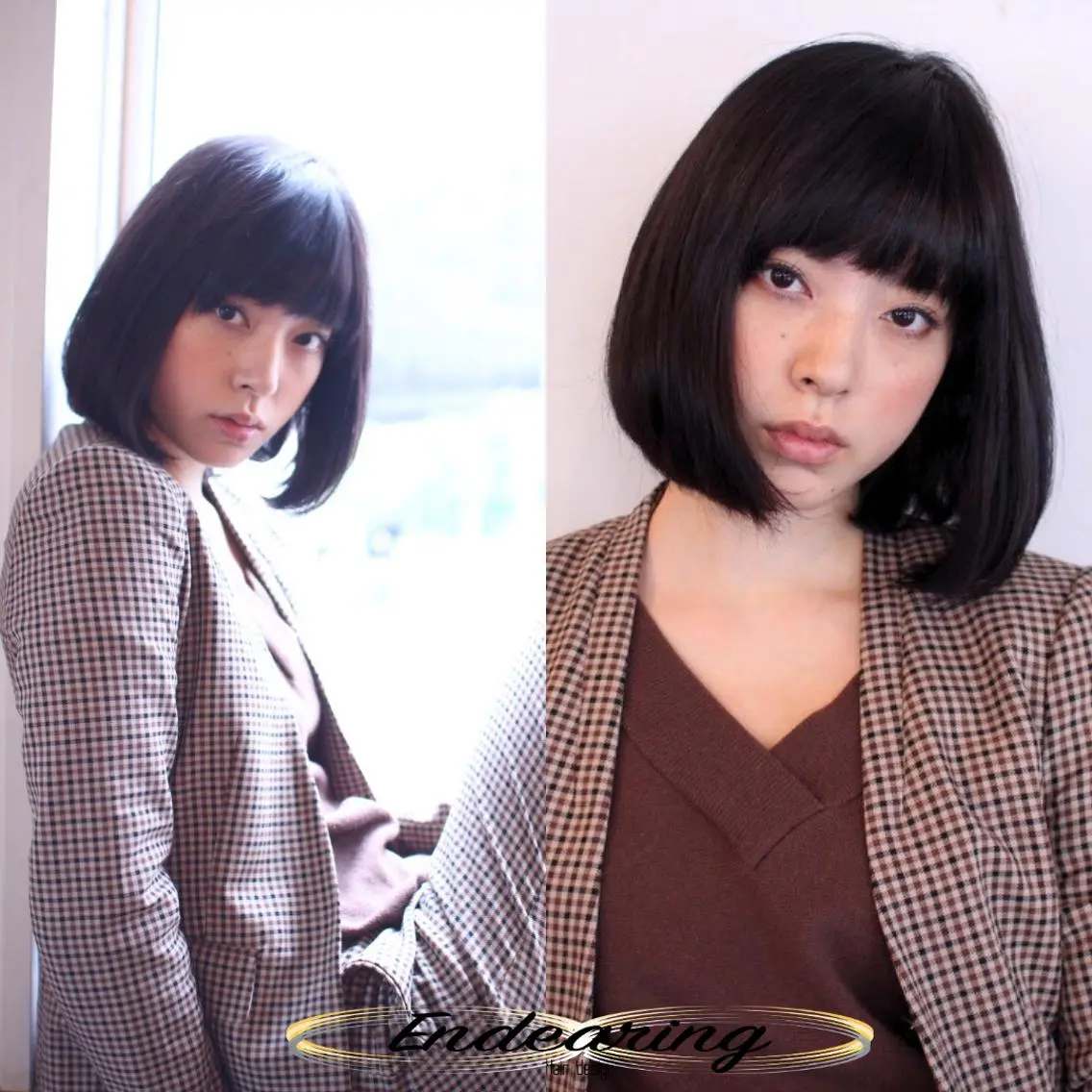 ミディアム ボブ 小顔カット トリートメント ワイドバング カット トリートメント Endearing 銀座/レイヤーカットのヘアスタイル