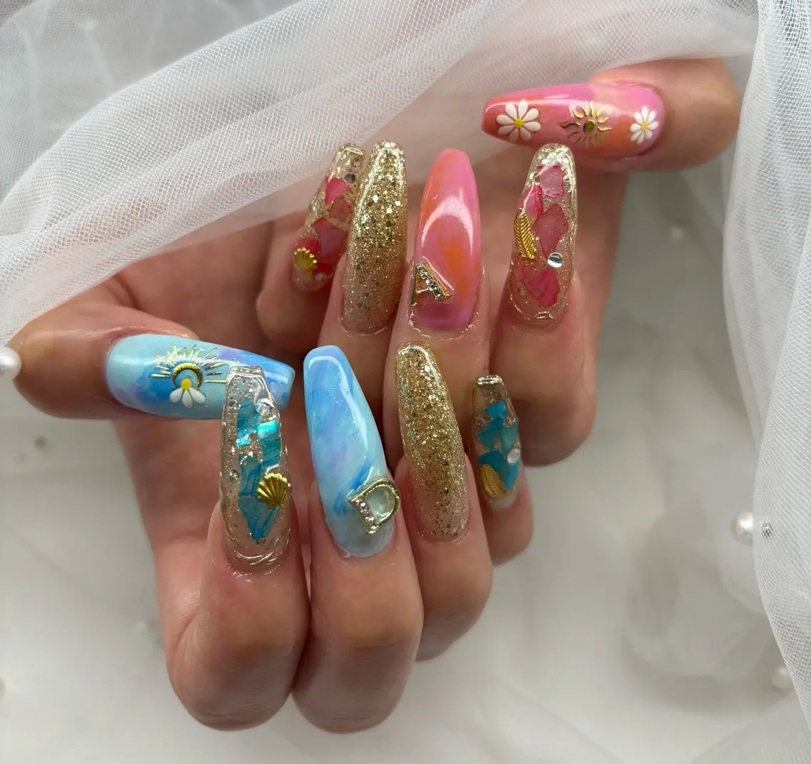 ネイル 大理石ネイル(マーブル) ハンドネイル NAILSALON ViViのネイルデザイン